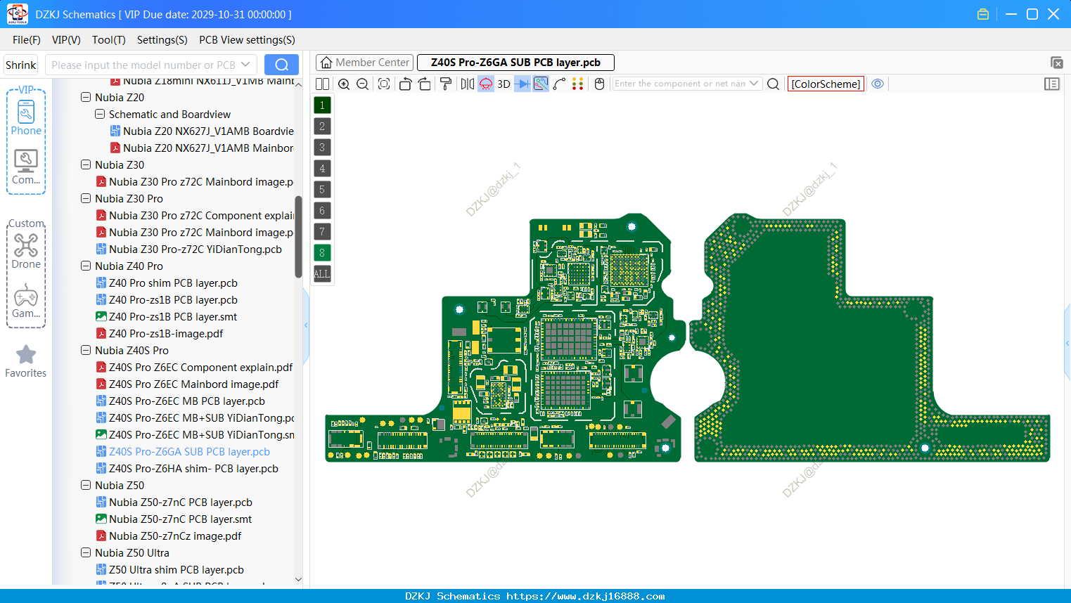 Nubia Z40S Pro-Z6GA SUB PCB Layer